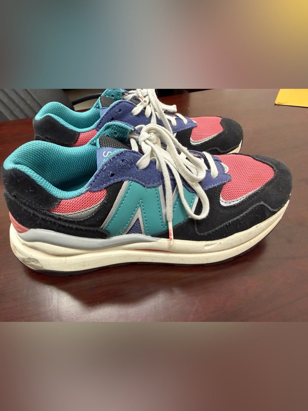 New Balance + Figs collab Teal, Pink & Purple Colorblock Sneakers